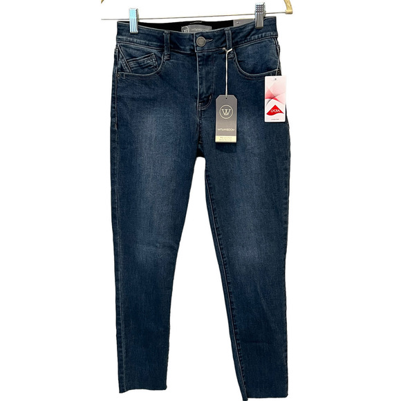 NWT Wit & Wisdom Ab Solution Ankle Skimmer Raw Hem  Denim Jeans (2) - Picture 2 of 7